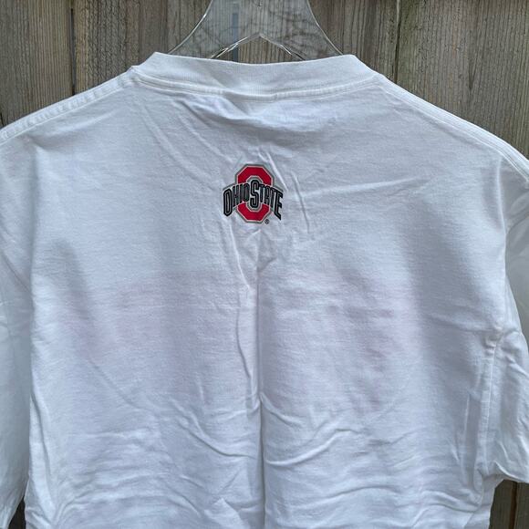 Nike Ohio State T-Shirt Y2K Vintage 1999 Just Do It Graphic Medium White Buckeye - Picture 6 of 9
